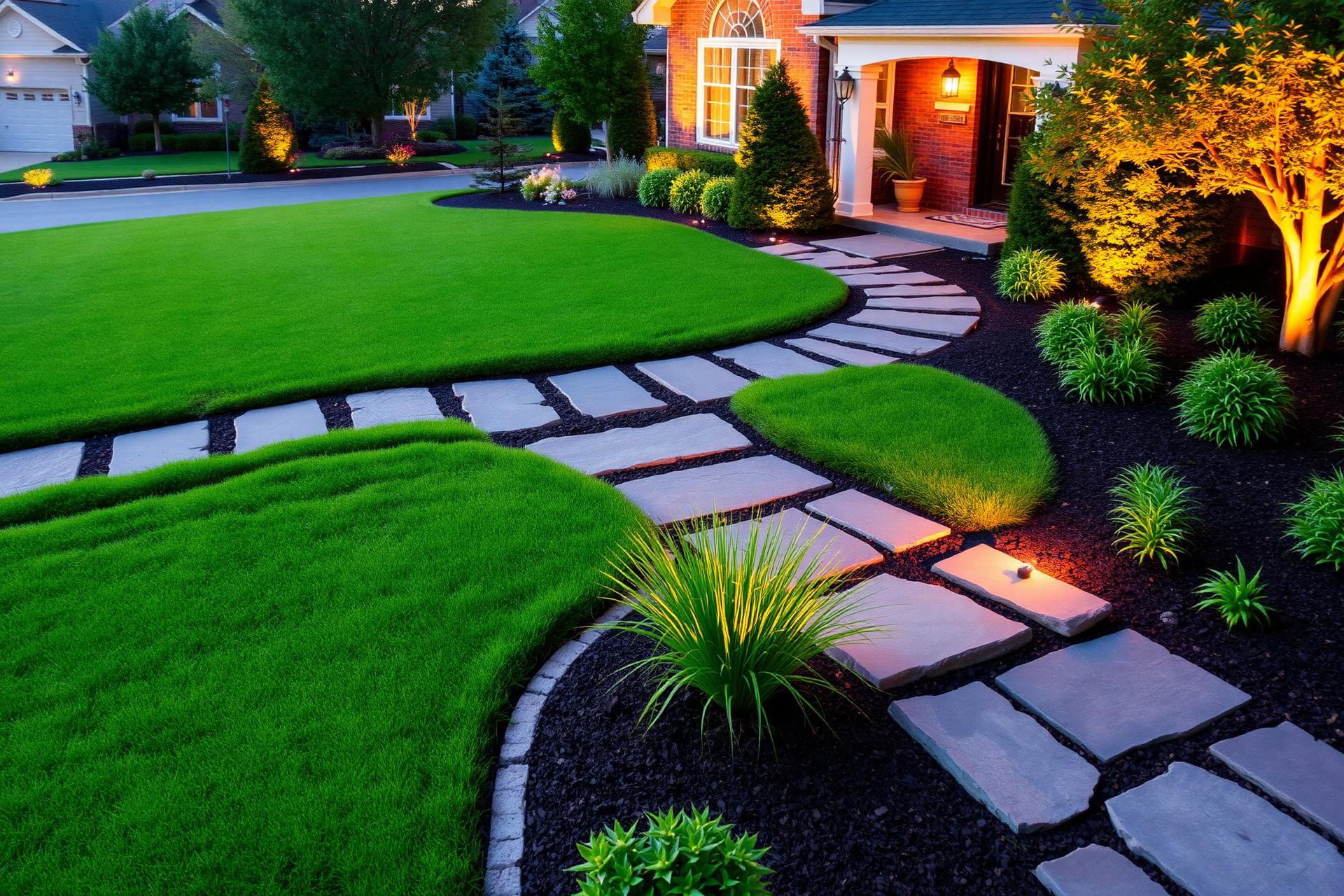 Beautiful landscaped yard